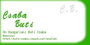 csaba buti business card